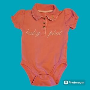 VTG BABY PHAT Pink Logo Onesie